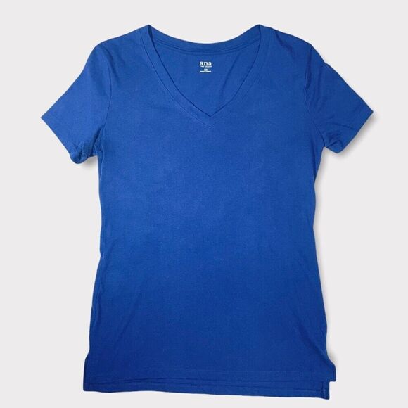 a.n.a Blue V-Neck Tee Sz XS - Picture 1 of 9